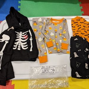 3/$15 12-18 months baby toddler boy girl Halloween hoodie pants pjs shirts